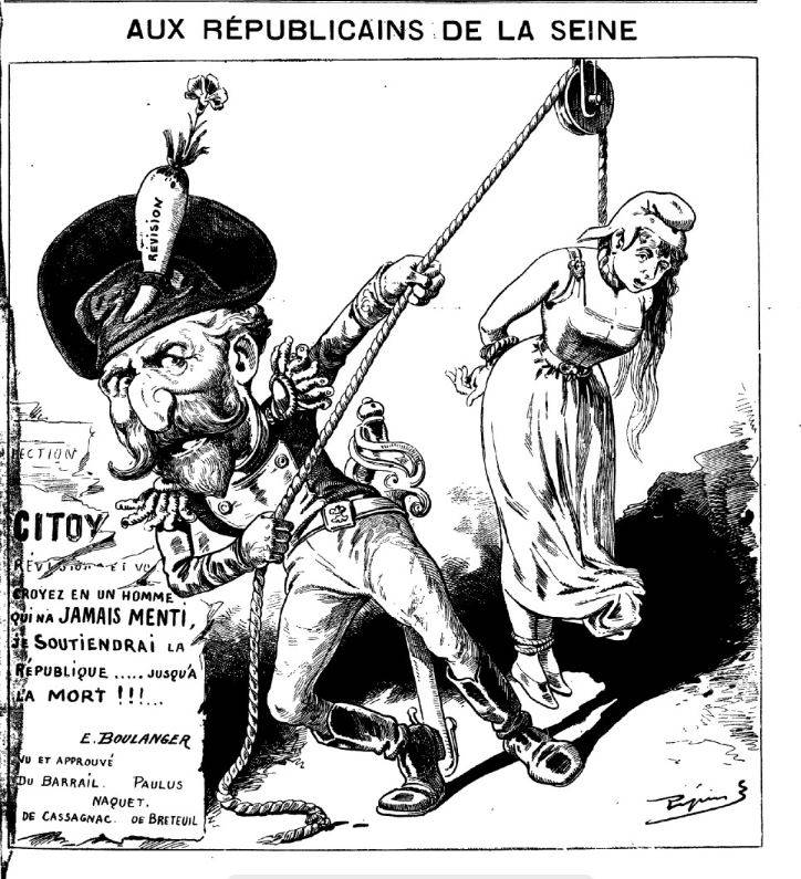 Source : Caricature de Pépin, le Grelot, 20 janvier 1889, Gallica-BnF