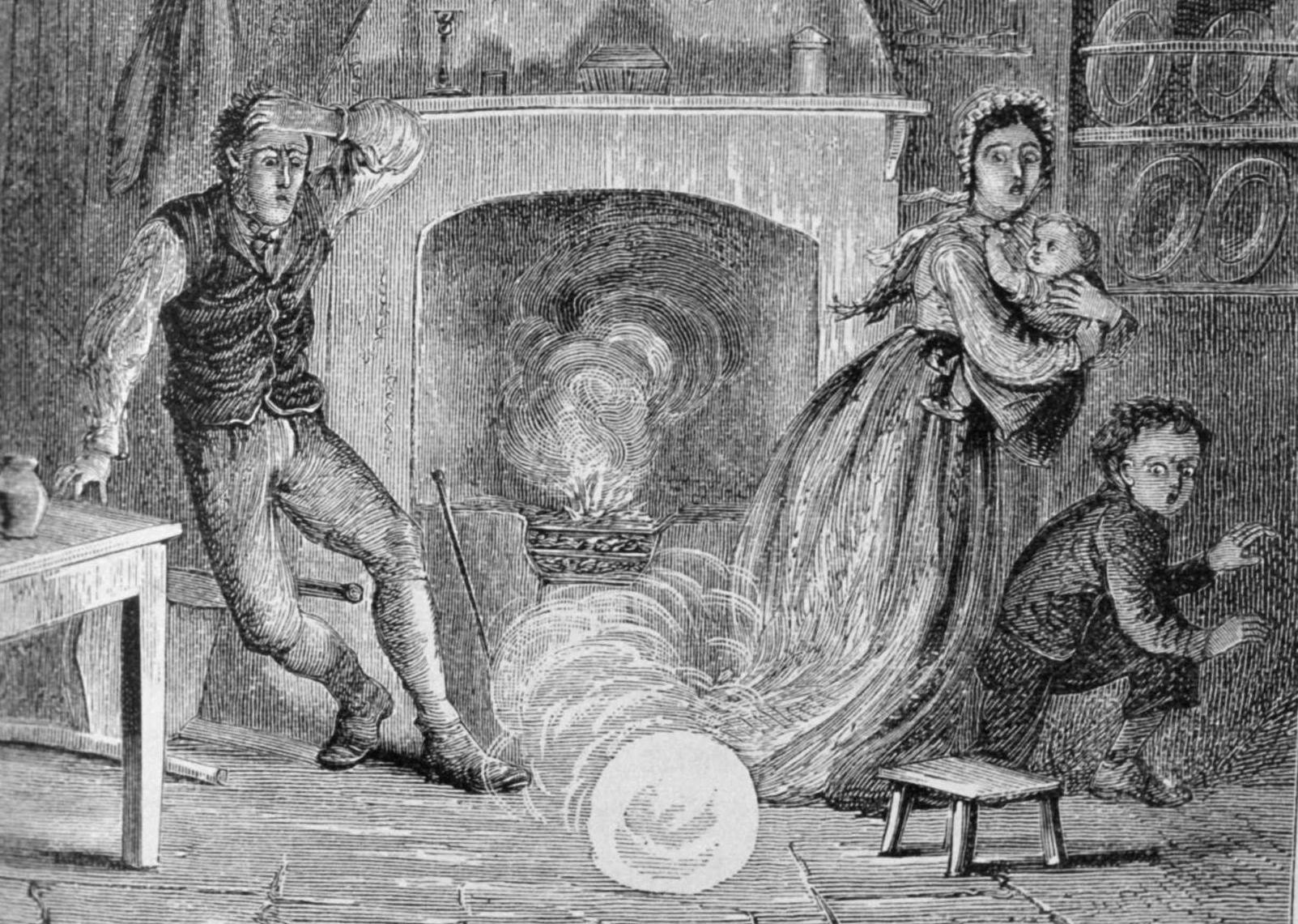 « Boule de feu descendant dans une habitation », par le Dr. G. Hartwig, Londres, 1886 - Domaine Public
