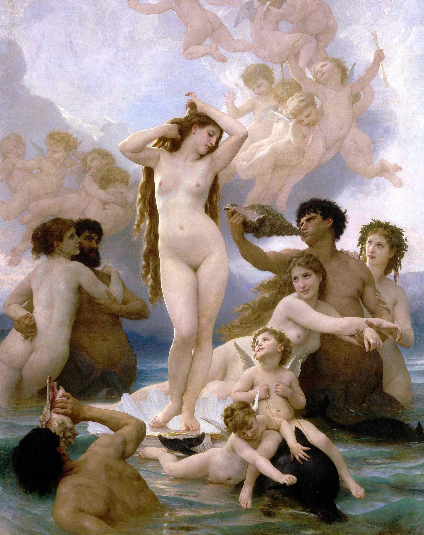 W.A. Bougereau, La Naissance de Vénus, 1879 – source : Musée d’Orsay-WikiCommons
