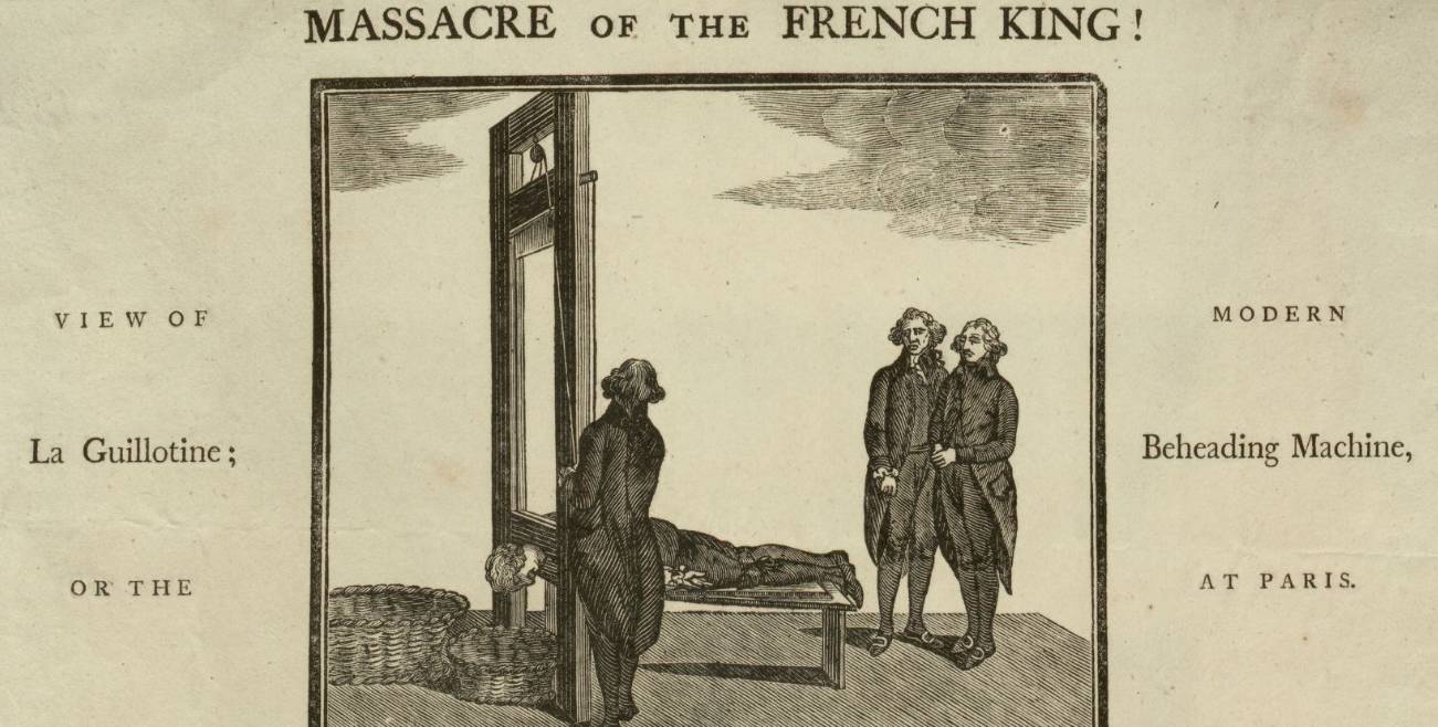 « Massacre of the French King, second placard », estampe de William Lane, 1793 – source : Stanford.edu