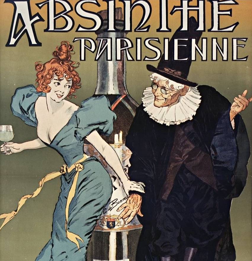 Affiche publicitaire en faveur de l’absinthe parisienne, « Bois donc, tu verras après... », circa 1890 – source : Gallica-BnF