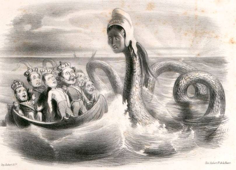 Apparition du serpent de mer de 1848, Aubert - source : Gallica-BnF