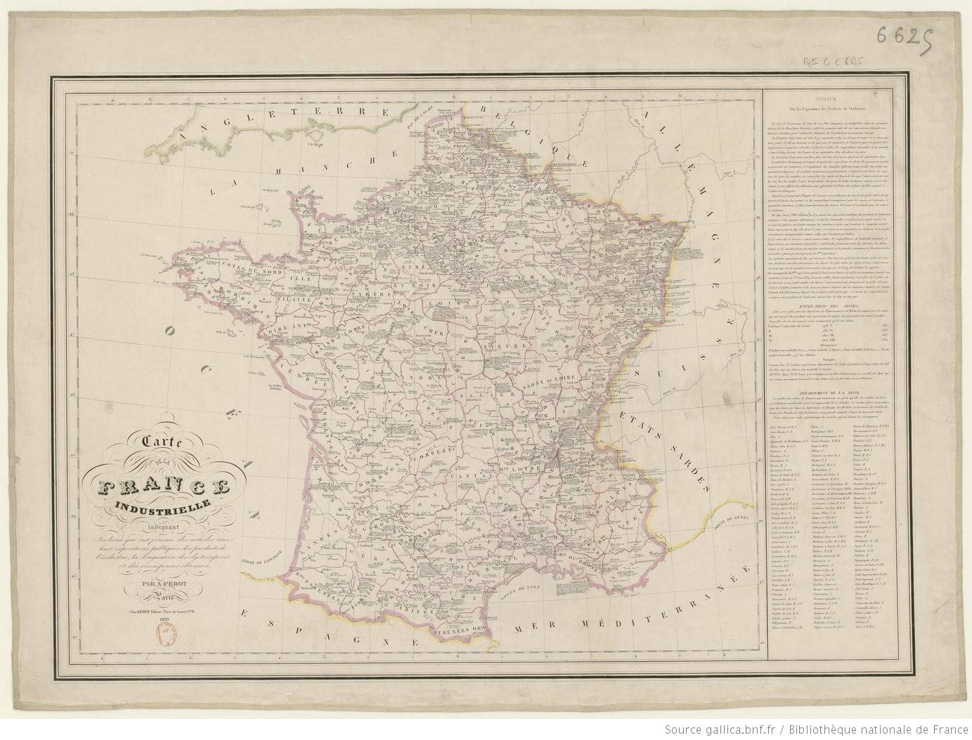 Carte de France représentant la puissance industrielle nationale