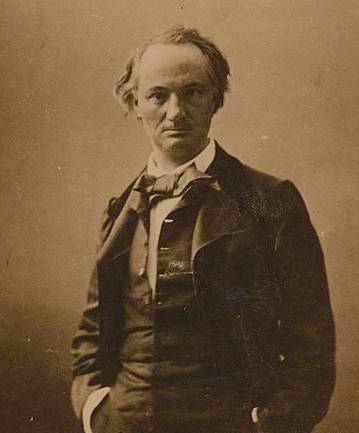 Portrait de Charles Baudelaire par Nadar, 1855 - source : WikiCommons