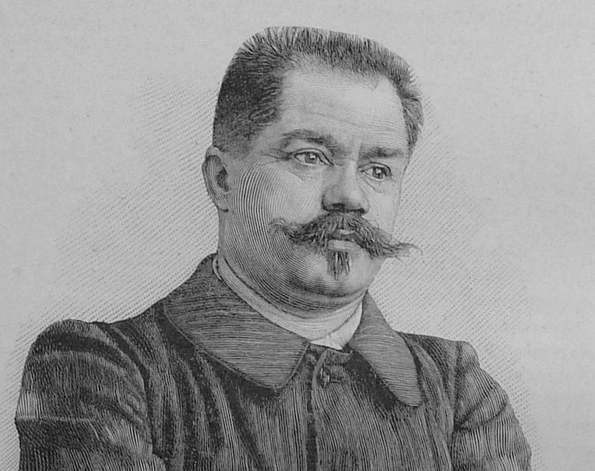 Lucien Descaves, gravure d'après photo de Charles Maylander, 1908 - source : WikiCommons