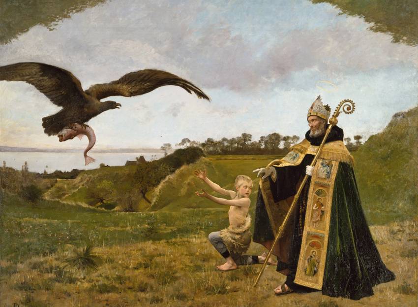 Ernest Ange Duez, Saint Cuthbert, 1879 – source : Musée d’Orsay-WikiCommons