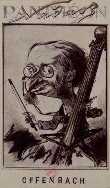Caricature de Jacques Offenbach par Nadar - source : Gallica-BnF