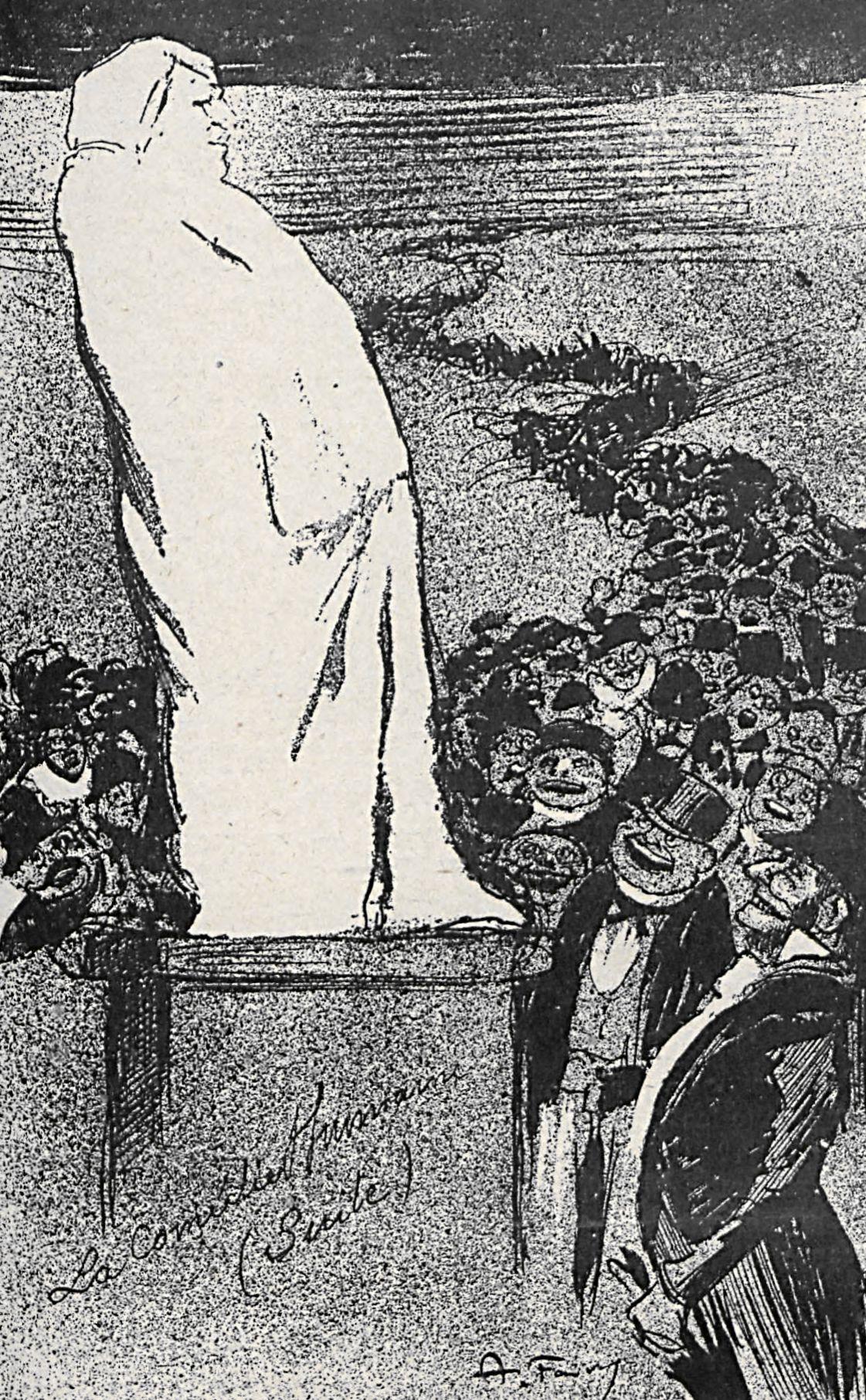 « Devant le "Balzac" de Rodin », Le Rire, 28 mai 1898 - source : Gallica-BnF