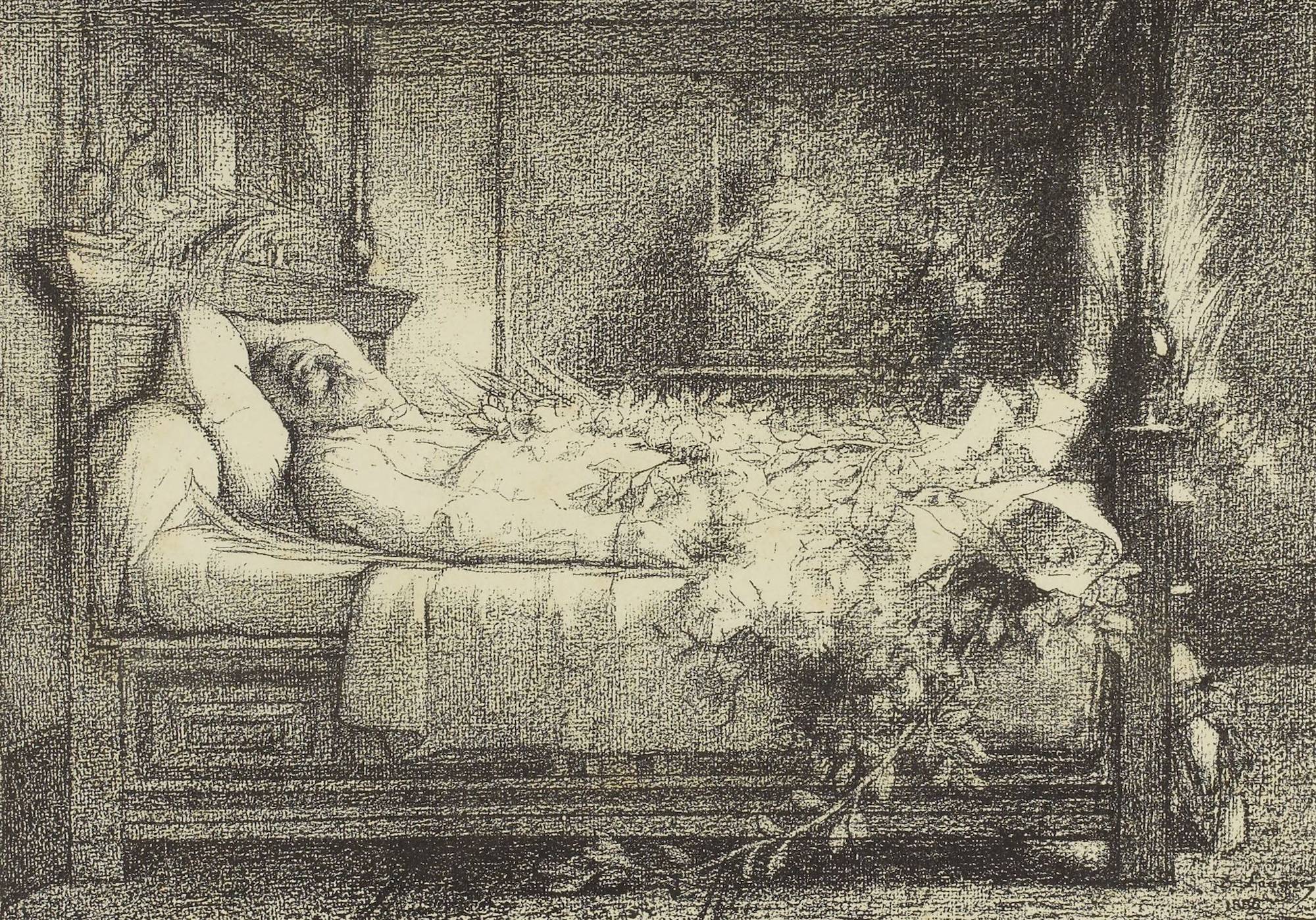 Désiré Laugée, Victor Hugo sur son lit de mort - source : Gallica-BnF
