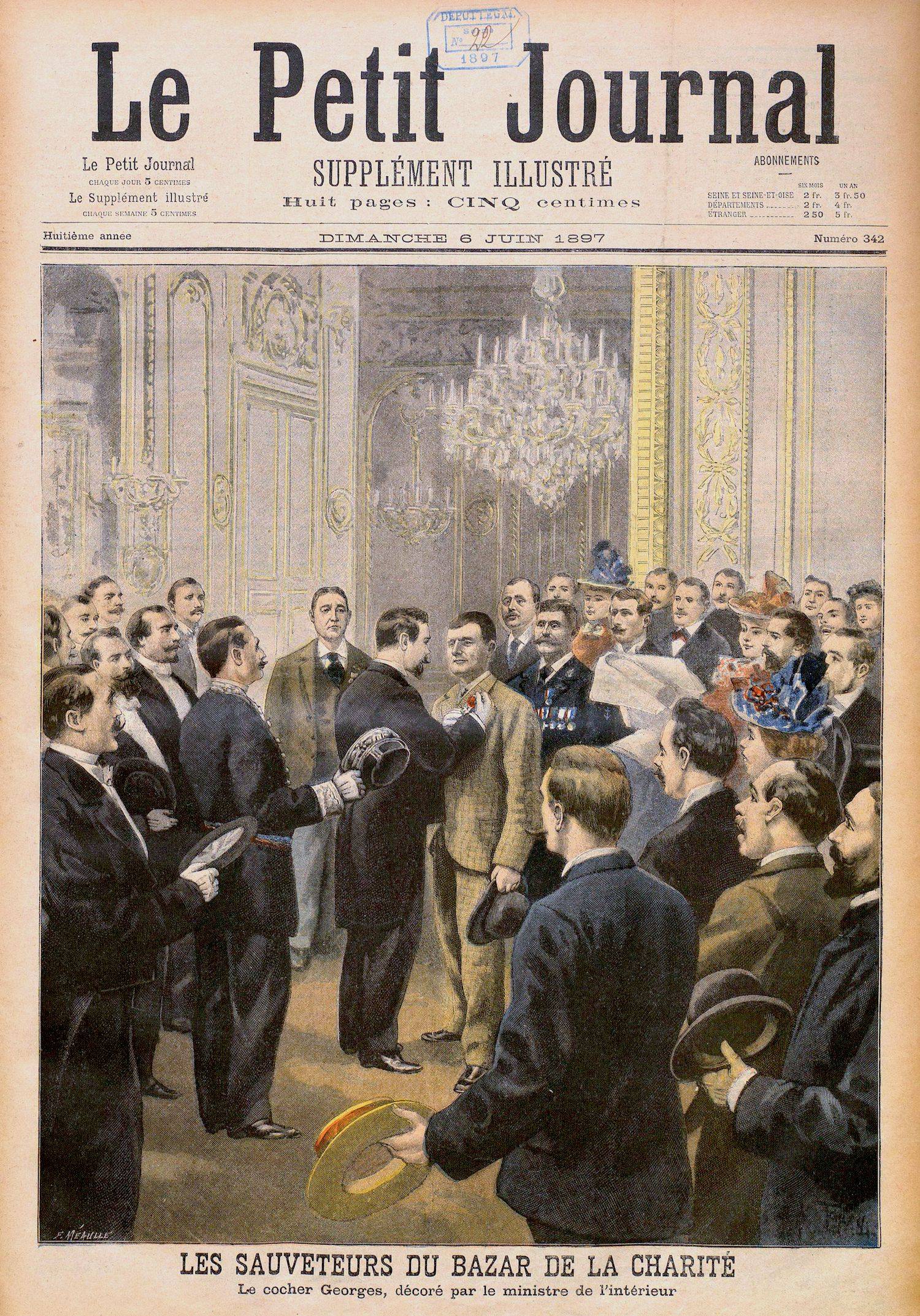 Les sauveteurs, Le Petit Journal. Supplément du dimanche, 6 juin 1897 - source Gallica-BnF