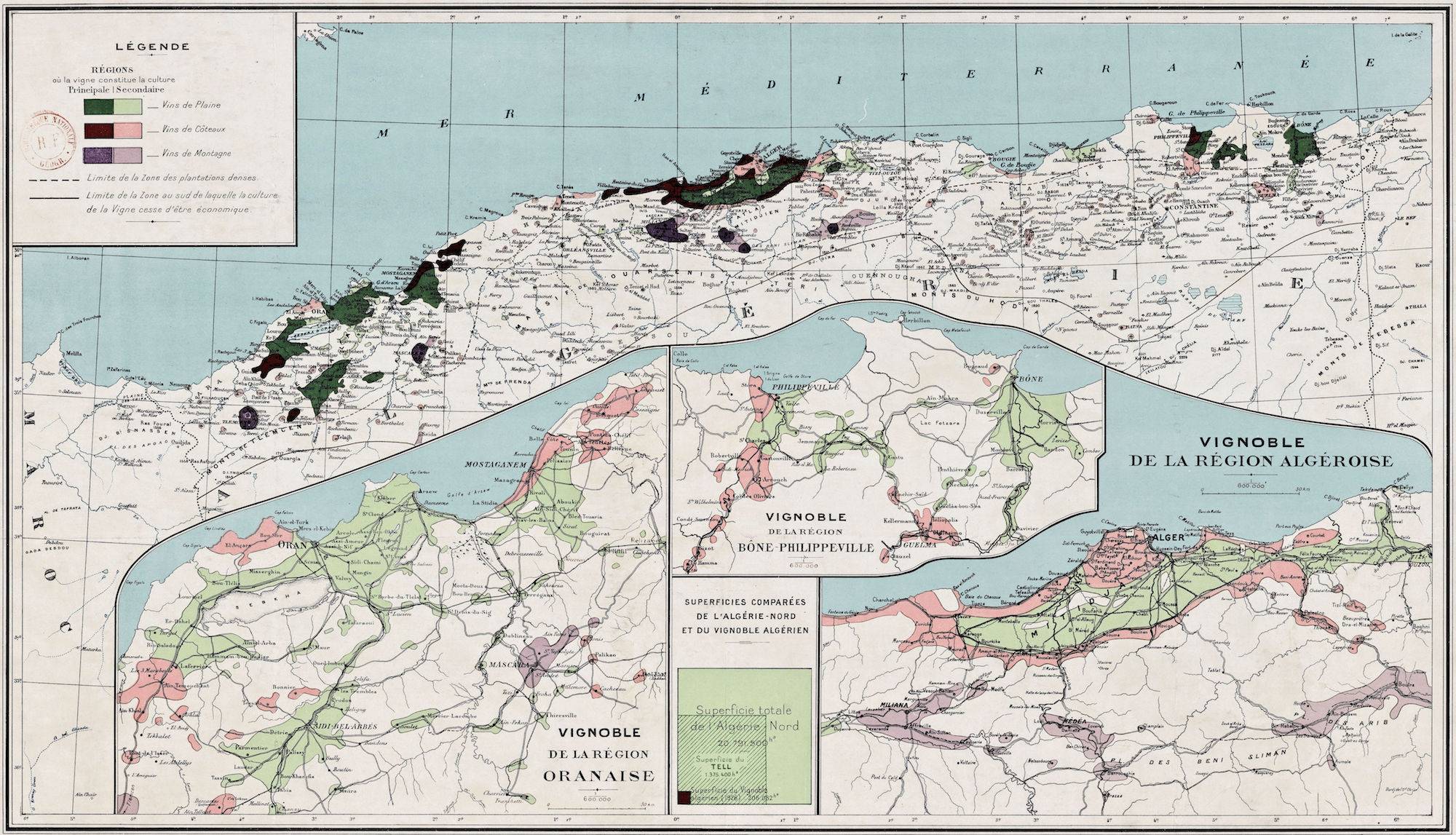 Gouvernement général de l'Algérie, Direction de l'Agriculture, du Commerce et de la Colonisation, 1927 - source : Gallica-BnF