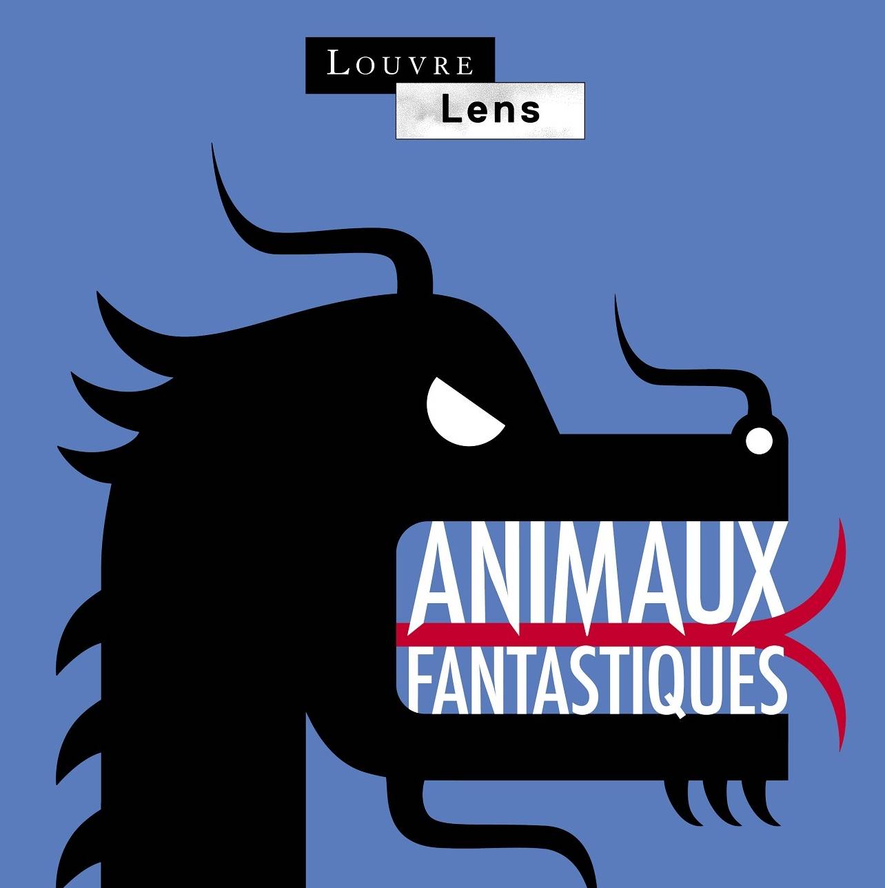 Affiche de l'exposition "Animaux fantastiques" qui se tient actuellement au musée du Louvre-Lens