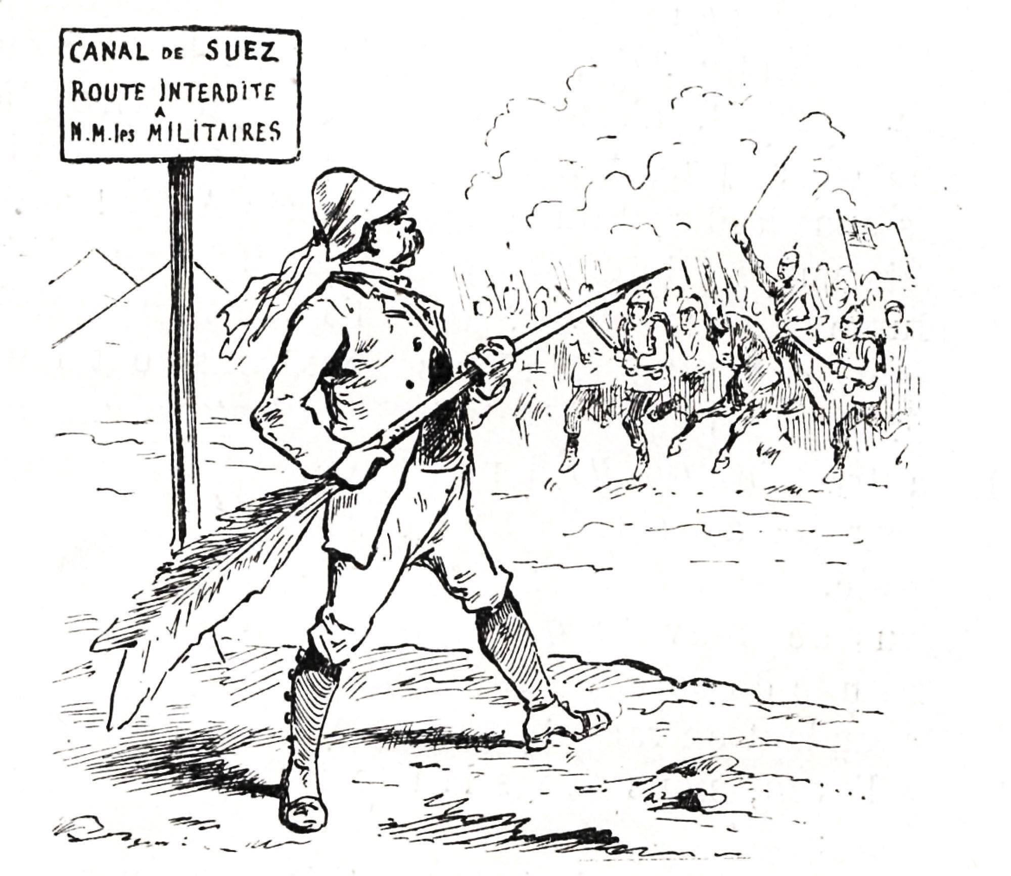 « M. F. de Lesseps défendant son canal – Lui seul, et c'est assez ! », Le Monde illustré, 1882 - source : Gallica-BnF