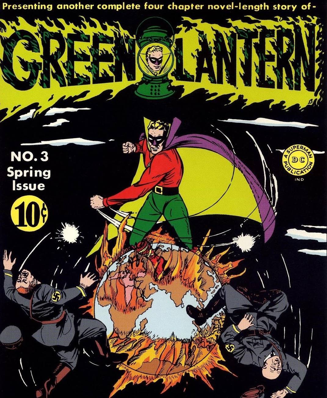 Couverture du numéro 3 du comics Green Lantern, 1942 - source : WikiCommons
