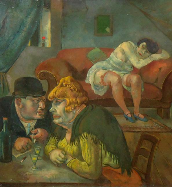 « Le Bordel », tableau de Johann Robert Schürch, 1941 - source : WikiCommons