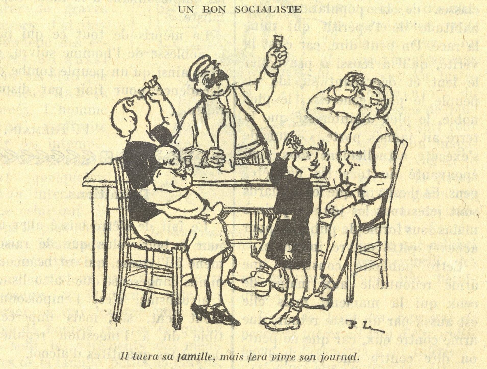 "Il tuera sa famille, mais fera vivre son journal", La Jeunesse, 1932 - source : Gallica-BnF