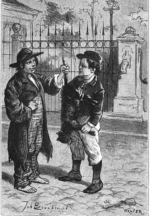 Rencontre de Tom et Huck, illustration de Johan Braakensiek pour la version hollandaise des "Aventures de Tom Sawyer", entre 1910 et 1919 - source : WikiCommons