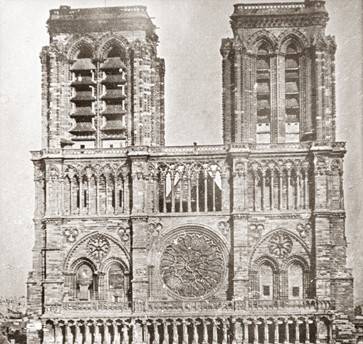Notre-Dame de Paris en 1840, daguerréotype de Vincent Chevalier - source : WikiCommons