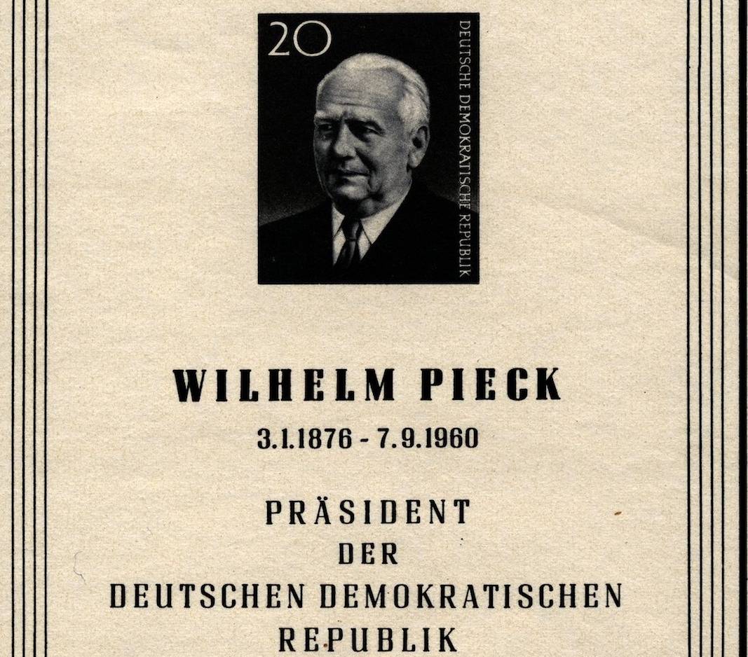 Timbre est-allemand à l'effigie de Wilhelm Pieck - source : WikiCommons