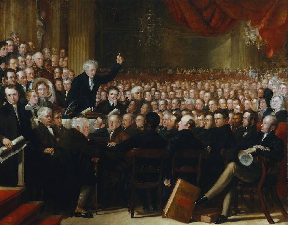 Convention de l'Anti-Slavery Society en 1840, tableau de Benjamin Haydon - source : WikiCommons 