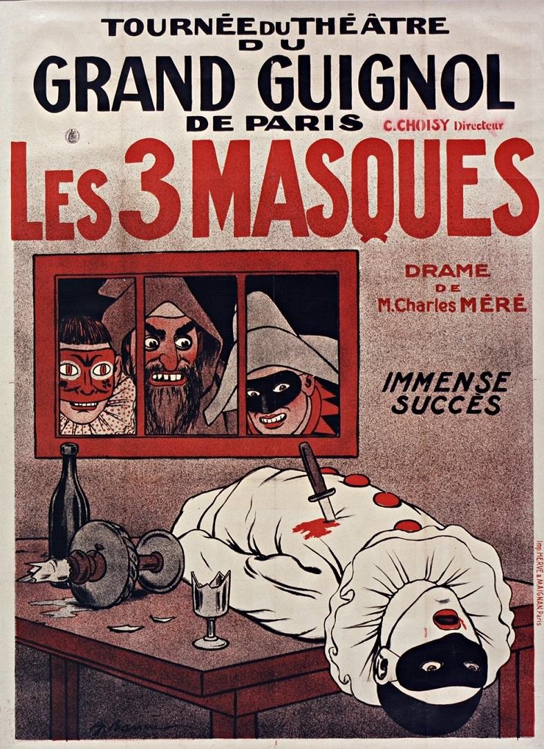 Affiche pour « Les Trois masques », 1920 - source : Gallica-BnF