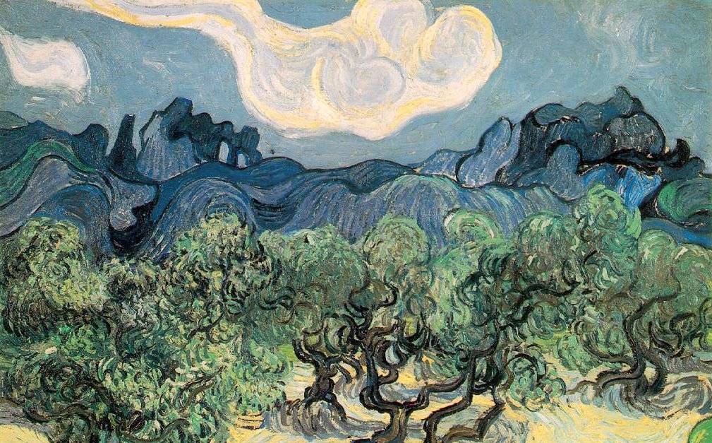 « Oliviers avec les Alpilles en arrière-fond », Vincent Van Gogh, 1889 - source : Museum of Modern Art / WikiCommons