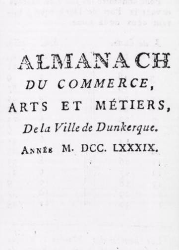 Almanach du commerce, des arts et métiers des villes de Lille, Douay et Dunkerque