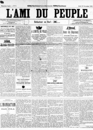 Couverture de Ami du peuple, publié le 18 novembre 1886