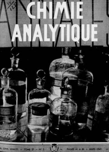 Couverture de Annales de chimie analytique, publié le 01 janvier 1942