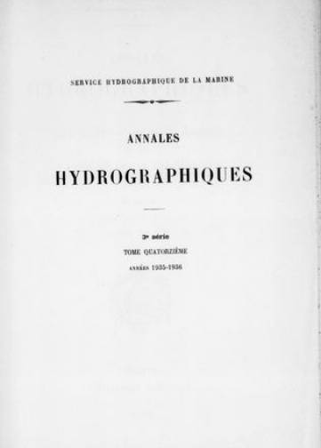 Couverture de Annales hydrographiques, publié le 01 janvier 1879