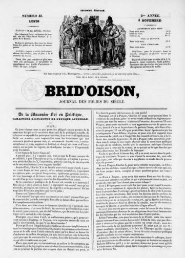 Couverture de Brid'Oison, publié le 03 septembre 1833
