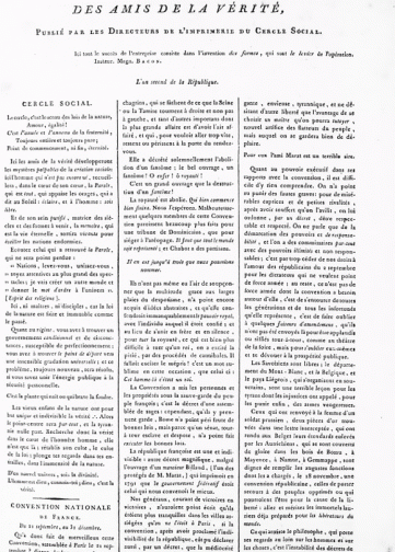 Couverture de Bulletin des Amis de la Vérité, publié le 01 janvier 1793