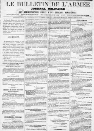 Le Bulletin de l'armée (1872)