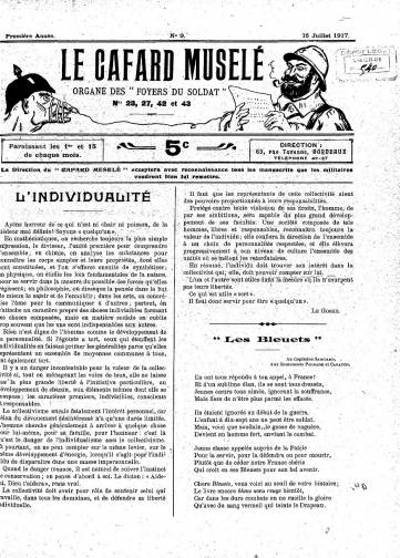 Couverture de Cafard muselé, publié le 01 janvier 1917