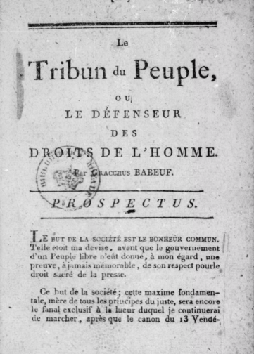 Le Tribun du peuple, ou le Défenseur des droits de l'homme (1794-1796)