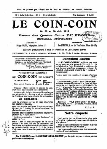 Couverture de Coin-Coin, publié le 01 juin 1918