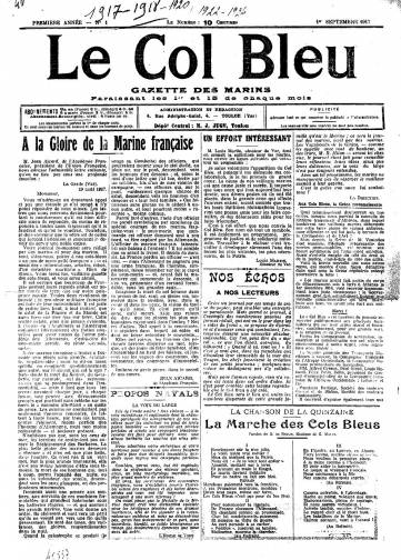 Couverture de Col bleu, publié le 01 septembre 1917