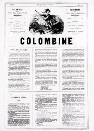 Couverture de Colombine, publié le 04 février 1866