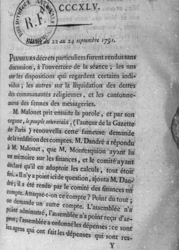 Couverture de Courier de Provence, publié le 08 mai 1789