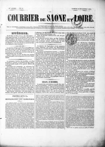 Couverture de Courrier de Saône-et-Loire, publié le 05 septembre 1840