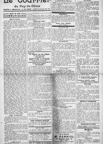 Couverture de Courrier du Puy-de-Dôme, publié le 03 juin 1886