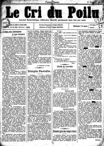 Couverture de Cri du poilu, publié le 01 octobre 1917