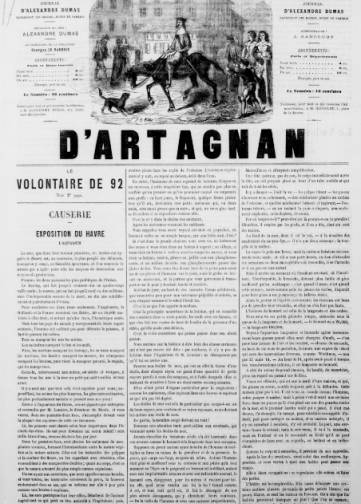 Couverture de D'Artagnan, publié le 04 février 1868