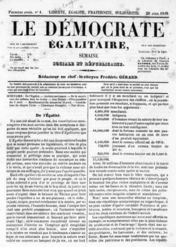Le Démocrate égalitaire (1848)
