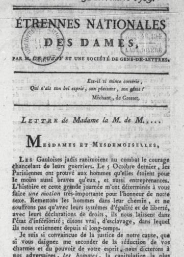 Couverture de Étrennes nationales des dames, publié le 03 novembre 1789