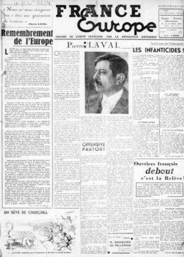 Couverture de France-Europe, publié le 11 juillet 1942