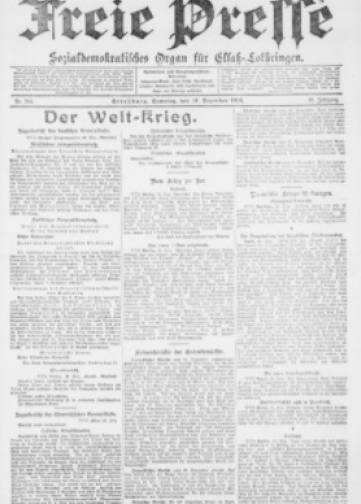 Couverture de Freie Presse für Elsass-Lothringen, publié le 02 novembre 1898