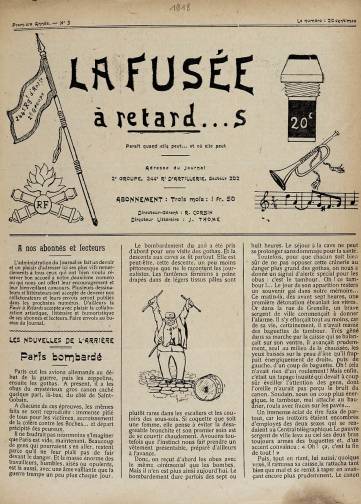 Couverture de Fusée à retards, publié le 01 janvier 1918