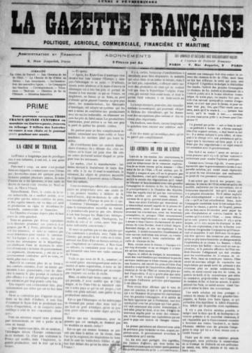 La Gazette française (1884-1897)
