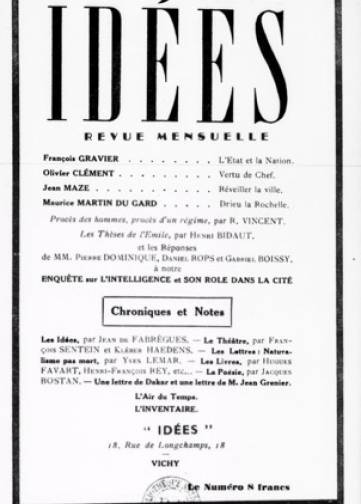 Couverture de Idées, publié le 01 novembre 1941